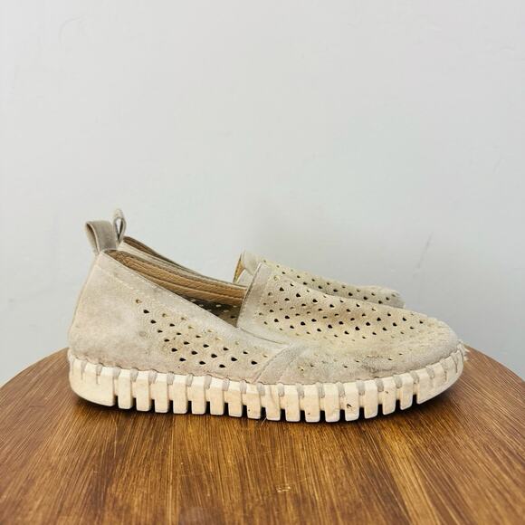 Isle Jacobsen Youth Tulip Shoes Beige Girls Size 2.5 - Picture 4 of 9